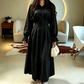 Langarm-Hemdkleid für Damen mit Faltenbund