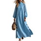 Weites langärmeliges Maxikleid für Damen