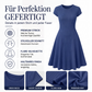 Elegantes geripptes Strickkleid für Damen mit gebürsteter Oberfläche