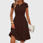 Elegantes geripptes Strickkleid für Damen mit gebürsteter Oberfläche