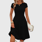 Elegantes geripptes Strickkleid für Damen mit gebürsteter Oberfläche