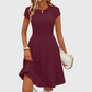 Elegantes geripptes Strickkleid für Damen mit gebürsteter Oberfläche