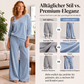 📢📢50%Rabatt!!!🎉✨Damen-Off-Shoulder-Oberteil mit weitem Hosenbein als Set