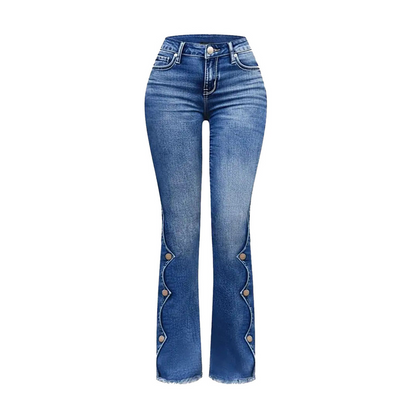 📢📢50%Rabatt!!!🎉🚨 Eilmeldung: 50% endet heute Nacht! Damen High Waist Destroyed Flare Jeans