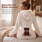 🧸☁️Herbst-Bestseller – 50 % Rabatt！✨Plüsch-Jumpsuit mit Kapuze und langen Ärmeln für Damen