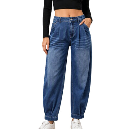 📢📢50%Rabatt!!!🎉🏃‍♀️ Es wird im Akkord weggeschnappt – zögern Sie nicht! Hochtaillierte Harem-Jeans für Damen