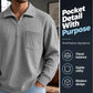 📢📢50%Rabatt!!!🎉✨Herren Freizeit Rippstrick Halbzip Pullover