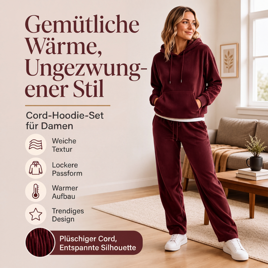 🍂🧥Neue Herbstkollektion – 50 % Rabatt！☕Damen-Kapuzenpullover aus Cord mit Taschen