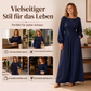 👗🍁Herbst-Favoriten – 50 % Rabatt！☕Gestreiftes Maxikleid für Damen mit elastischer Taille