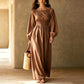 👗🍁Herbst-Favoriten – 50 % Rabatt！☕Gestreiftes Maxikleid für Damen mit elastischer Taille