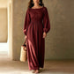 👗🍁Herbst-Favoriten – 50 % Rabatt！☕Gestreiftes Maxikleid für Damen mit elastischer Taille