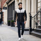 Herren-Stehkragenjacke im Color-Block-Design