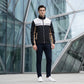 Herren-Stehkragenjacke im Color-Block-Design