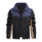 Herren-Stehkragenjacke im Color-Block-Design