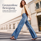 👖💙50 % Rabatt！⭐Weite hochtaillierte Jeans für Damen