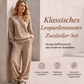 Damen-Set mit Sweatshirt mit Leopardenmuster und weiten Hosen