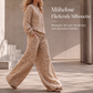 Damen-Set mit Sweatshirt mit Leopardenmuster und weiten Hosen