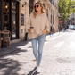 Weites Hoodie mit weiten Ärmeln für Damen, legeres Sweatshirt