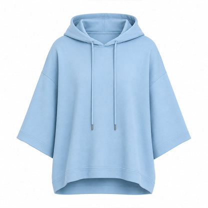 Weites Hoodie mit weiten Ärmeln für Damen, legeres Sweatshirt