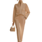 Elegantes Zweiteiler-Set aus langärmligem Oberteil und Hose