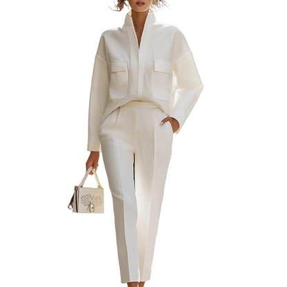 Elegantes Zweiteiler-Set aus langärmligem Oberteil und Hose