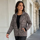 Damen-Leopardenjacke mit Reißverschluss