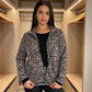 Damen-Leopardenjacke mit Reißverschluss