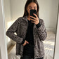 Damen-Leopardenjacke mit Reißverschluss