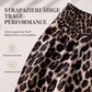 Hochtaillierte Damenhose mit Leopardenmuster