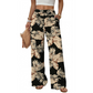 Hochtaillierte Damenhose mit Leopardenmuster