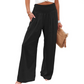 Hochtaillierte Damenhose mit Leopardenmuster