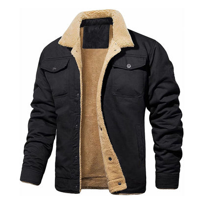 Herren-Casual-Sherpa-Utility-Cargojacke