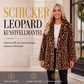 Stilvoller Damen-Kunstfellmantel mit Leopardenmuster