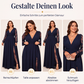 🌤️🛍️Neu für den Herbst – 50 % Rabatt！👗Elegantes Damen-Maxikleid mit V-Ausschnitt und Spitzenapplikationen