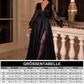 🌤️🛍️Neu für den Herbst – 50 % Rabatt！👗Elegantes Damen-Maxikleid mit V-Ausschnitt und Spitzenapplikationen