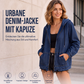 Damen-Freizeitjacke mit Reißverschluss und Kapuze