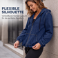 Damen-Freizeitjacke mit Reißverschluss und Kapuze