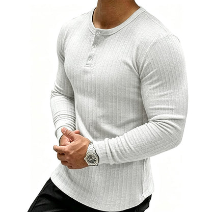 ⭐ 4,9 Sterne – nicht ohne Grund! Henley-Hemd für Herren in Slim-Fit-Passform