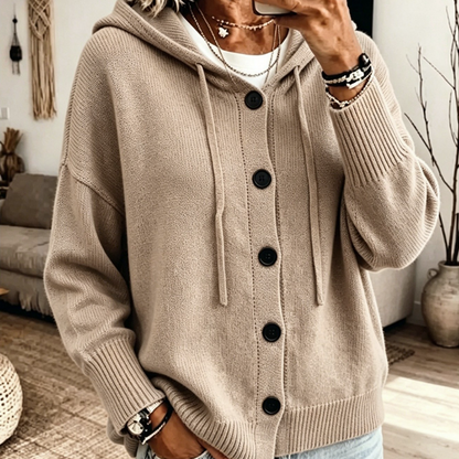 🧥⭐50 % Rabatt！🛍️Damen-Strickcardigan mit Kapuze
