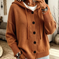 🧥⭐50 % Rabatt！🛍️Damen-Strickcardigan mit Kapuze