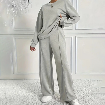 ✨ 50 % RABATT – Damen Zweiteiler Set aus Sweatshirt & Hose | Gemütlicher Komfort trifft auf eleganten Alltagsstil 👚