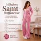 📢📢50%Rabatt!!!🎉✨Damen-Samt-Set mit Reißverschluss-Kapuzenpullover und Schlaghose