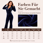 📢📢50%Rabatt!!!🎉✨Damen-Samt-Set mit Reißverschluss-Kapuzenpullover und Schlaghose