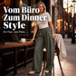 Damen Plisseehosen mit weitem Bein