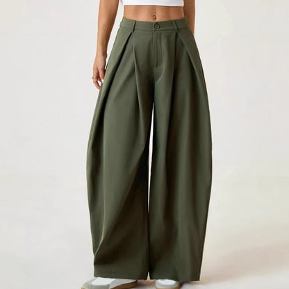 Damen Plisseehosen mit weitem Bein