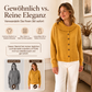 Damen-Strickjacke mit unregelmäßigem Kragen