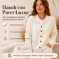 Damen-Strickjacke mit unregelmäßigem Kragen