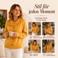 Damen-Strickjacke mit unregelmäßigem Kragen