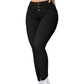 Damen Stretch Hochbund Skinny Hose