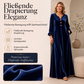👗 50 % RABATT – Elegantes Damen Samt-Maxikleid mit Rüschenärmeln | Luxuriöser Vintage-Look für besondere Momente ✨